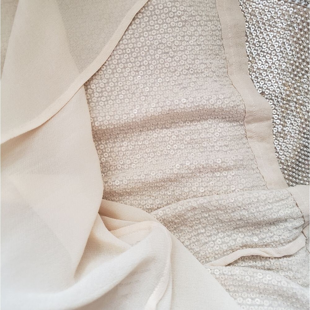 MLV Sequin/Pearl Embellished Camisole Top in Natural/Tan - Picture 11 of 12